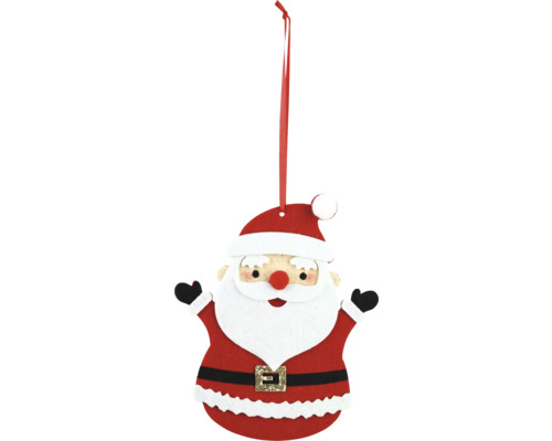 Weihnachtsbaumanhänger Santa Filz 0,5 x 15 x 19 cm Santa Claus Weihnachtsanhänger aus Filz mit Aufhängeband