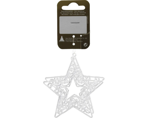 Hängedeko Sterne aus Kunststoff transparent Weihnachtsstern als Dekoration