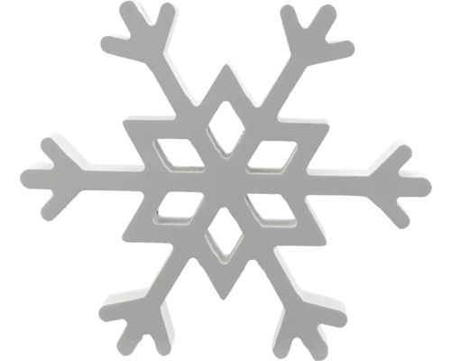 Weihnachtsdeko Schneeflocke aus Holz weiß Dekorativer Schneeflockenanhänger aus Holz