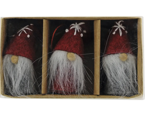 Dekorative Zwerge mit Mütze und Bart im Set