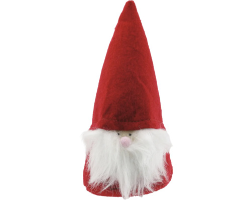 Dekoobjekt Wichtel-Nikolaus aus Filz/Stoff 7,5 x 8,5 x 15 cm rot/weiß Weihnachtswichtel mit roter Mütze und weißem Bart