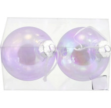 Zwei transparente Christbaumkugeln im Paket