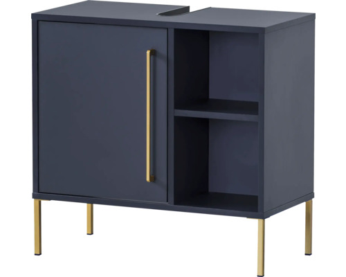 Waschtischunterschrank mit Tür, Regal und Füßen