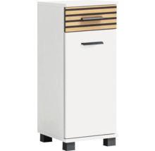 Weißer Badezimmerschrank mit Schublade und Tür