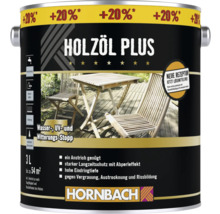 Holzöl Plus Dose mit dem Hinweis Wasser UV und Witterungsstopp