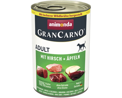 Hundefutter nass animonda Gran Carno Adult Hirsch + Apfel 400 g Hundefutter nass animonda Gran Carno Adult Hirsch + Apfel 400 g