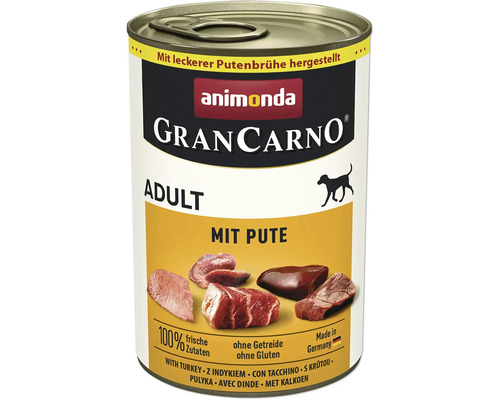 Hundefutter nass animonda Gran Carno Adult mit Pute 400 g