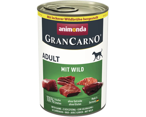 Hundefutter nass animonda Gran Carno Adult mit Wild 400 g