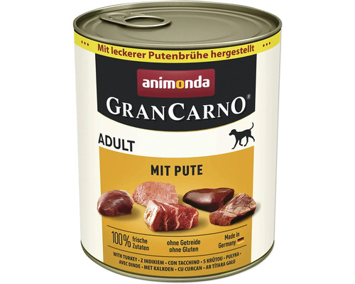 Hundefutter nass animonda Gran Carno Adult mit Pute 800 g
