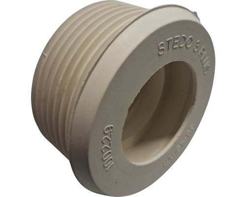 Euroverbinder f. WC 66x44mm Rohr weiß SteDo 3 PLUS Rohrstopfen aus Kunststoff