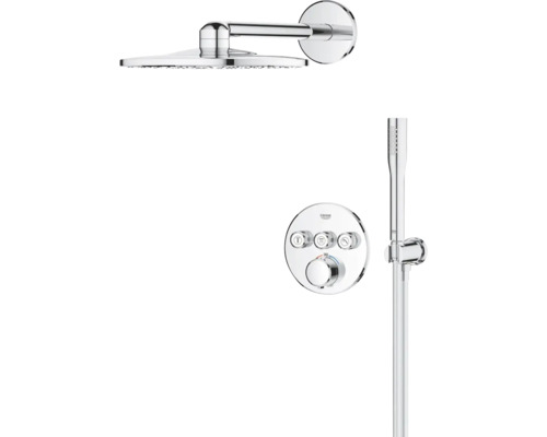 Unterputz-Brausemischer Grohe Quickfix Precision Smart Control chrom 34874000 Duschsystem mit Kopfbrause, Handbrause und Thermostat