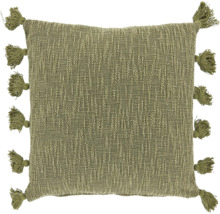 Quadratisches Zierkissen mit Quasten