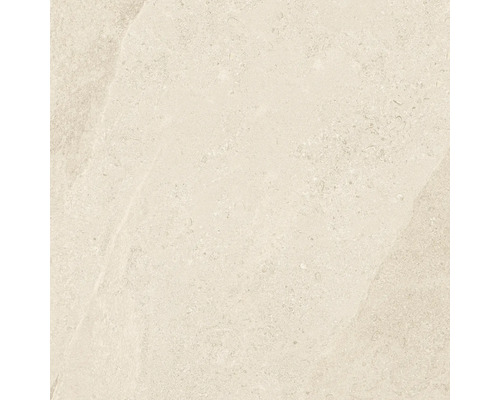 Nahaufnahme einer beigen Keramikfliese mit Marmoroptik