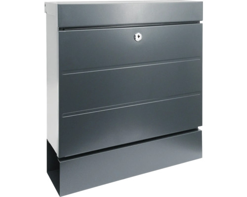 Wandbriefkasten Burg Wächter New York 850, 364 x 405 x 110 mm, verzinkt anthrazit Briefkasten aus Metall