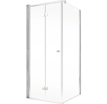 Quadratische Duschkabine mit Drehtür