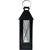 Laterne aus Metall mit Glaseinsätzen und Tragegriff