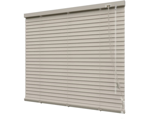 SOLUNA DIM-OUT Alu-Jalousie taupe 50x130 cm, mit 20% mehr Lamellen zur besseren Verdunkelung Geschlossene horizontale Jalousie zur Fensterdekoration und Lichtregulierung