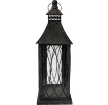 Dekorative Laterne aus Metall mit Glaseinsätzen für den Innen- und Außenbereich