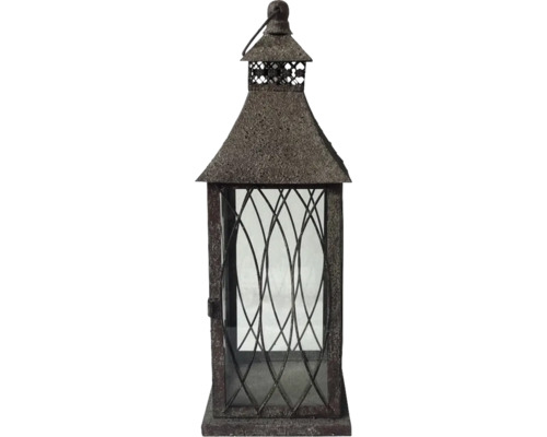 Dekorative Laterne aus Metall und Glas