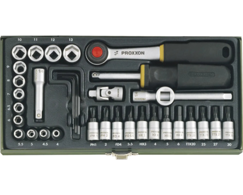 WOLFPACK Linea Profesional Steckschlüsselsatz – 46-teilig, 1/4 Zoll, Mit Bits, Ratschensatz Und Koffer