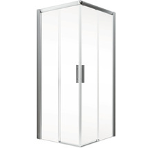 Duschkabine mit Eckeinstieg und klarem Glas