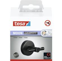 Tesa Moon Graphit Kleiderhaken mit Power Kit Verpackung