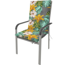 Gartenstuhl mit Auflage im floralen Design