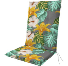 Sitzkissen mit hoher Rückenlehne, bedruckt mit floralem Muster