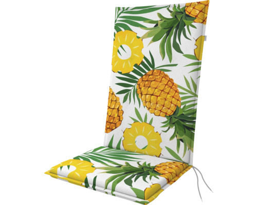 Stuhlkissen mit Ananas- und Blättermuster für Gartenmöbel