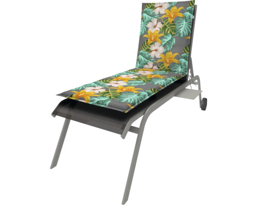 Liegestuhl mit floralem Muster