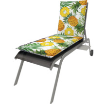 Gartenliege mit Auflage im Ananas-Design