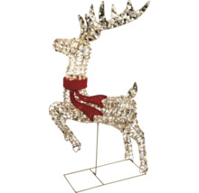 Dekorativer Leuchtreindeer mit rotem Schal für die Weihnachtszeit