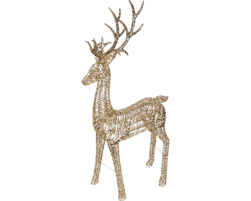 Dekorativer Hirsch aus Drahtgeflecht als Weihnachtsdekoration