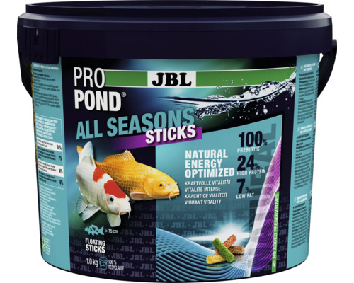 JBL Pro Pond All Seasons Sticks Fischfutter im Eimer
