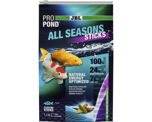 JBL Pro Pond All Seasons Sticks Fischfutter in einer 1,1 Kilogramm Packung