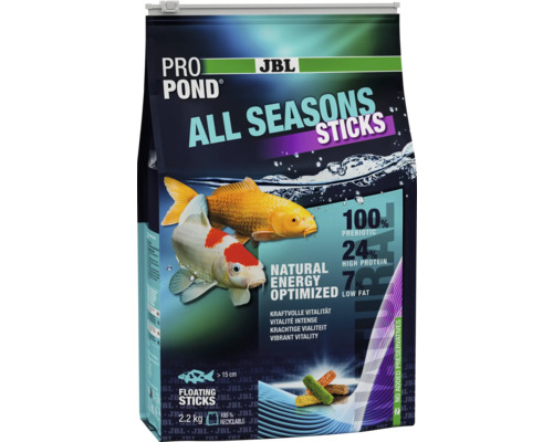 JBL Pro Pond All Seasons Sticks Fischfutter 2,2 kg Packung