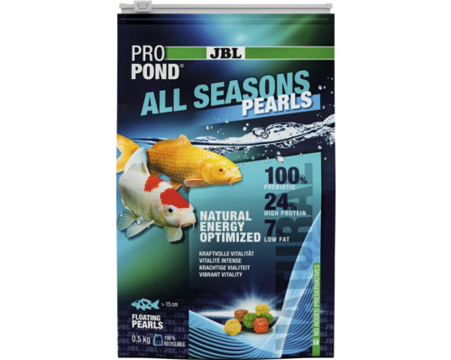 JBL Pro Pond All Seasons Pearls Fischfutter 0,5 Kilogramm Packung