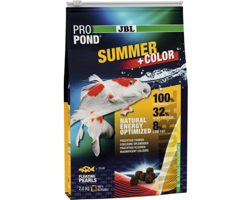 JBL Propond Summer plus Color Teichfutter im 2 Kilogramm Sack