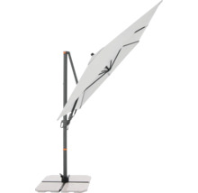 Freiarmschirm mit Standfuß für den Garten oder die Terrasse