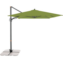 Freiarmschirm mit Schirmständer für den Außenbereich