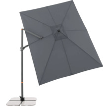 Freiarmschirm mit quadratischem Schirm und Fuß