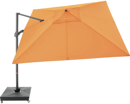 Freiarmschirm mit Sockel für den Garten