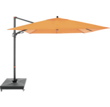 Freiarmschirm mit Schirmständer für den Garten