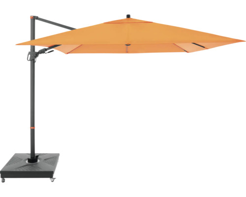 Freiarmschirm mit Schirmständer für den Garten