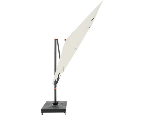 Freiarm-Sonnenschirm mit Standfuß und Rollen