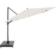 Freiarmschirm mit grauem Ständer