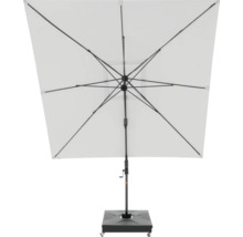 Quadratischer Gartenschirm mit Ständer und Kurbelmechanismus