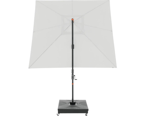 Quadratischer Sonnenschirm mit Ständer für den Garten