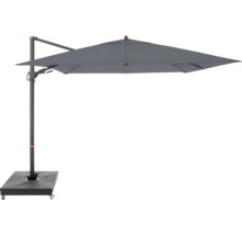 Freiarmschirm mit Standfuß für den Außenbereich