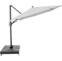 Freiarm-Sonnenschirm mit Sockel und Rollen für den Außenbereich